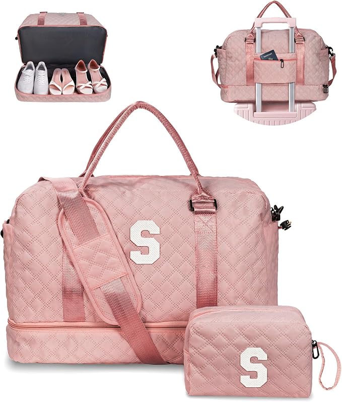 Gifts for Granddaughter-Initial Duffle Bag by Vogewood