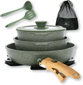 Kitchen Academy Removable Handle Pots and Pans Set by KITCHENACADEMYBETTERLIVINGTHROUGHCOOKINGPERFECTION