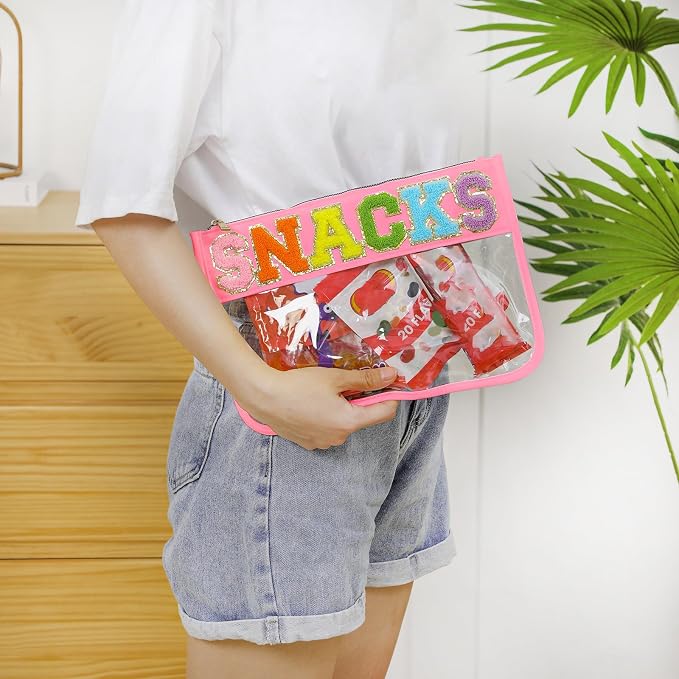 DYSHAYEN Chenille Letter Clear Zipper Pouch - Image 7