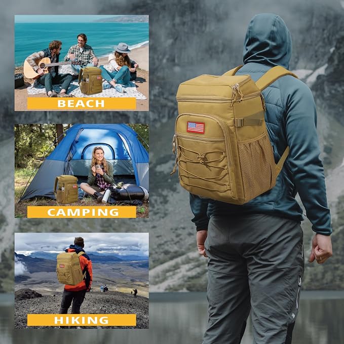 Tactical Backpack Cooler, 25L Cooler Backpack Insulated Leak-Proof, Heavy Duty - Image 2