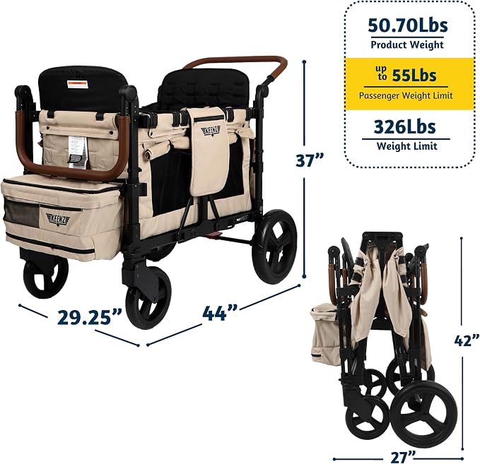 Keenz VYOO Stroller Wagon with Canopy - Image 3