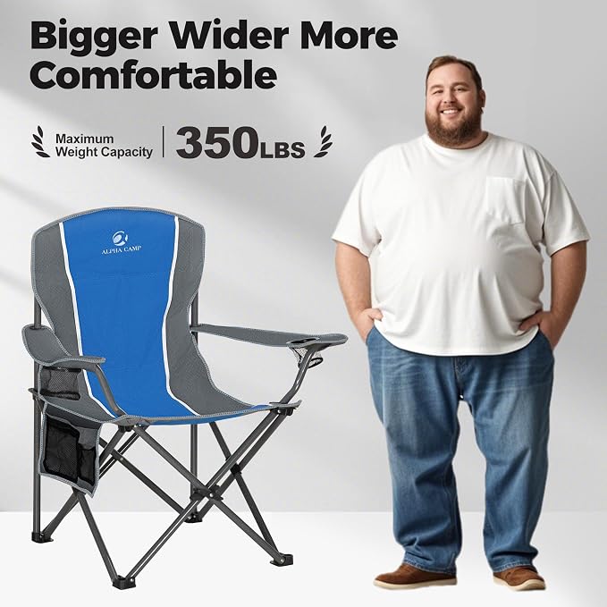ALPHA CAMP Oversized Camping Folding Chair - Image 4
