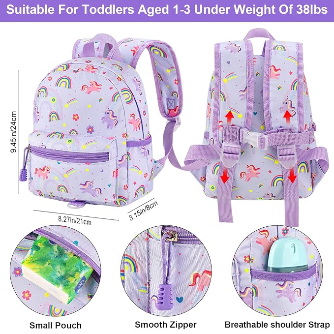 Accmor Toddler Backpack Leash, Cute Unicorn Baby Backpacks - Image 2