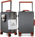 feilario 20'' Aluminum Frame Wide Handle PC Hardside Carry On Luggage by feilario