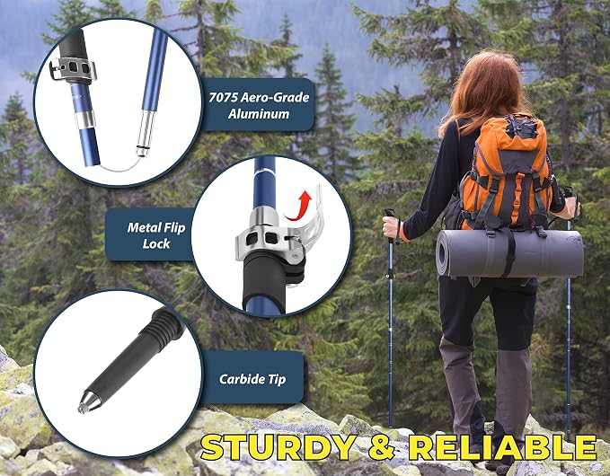 TREKOLOGY TREKZ SE 2pc Collapsible Hiking Stick - Image 4