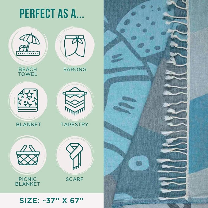 Sand Cloud Oversized Turkish Beach Towel - Image 3