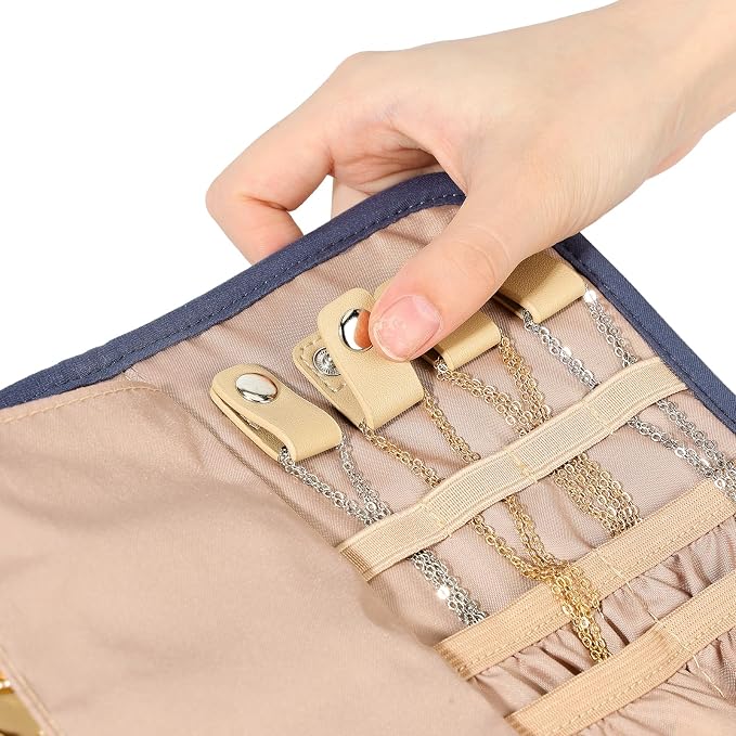 BELALIFE Travel Jewelry Case Organizer, Foldable Storage Roll - Image 5