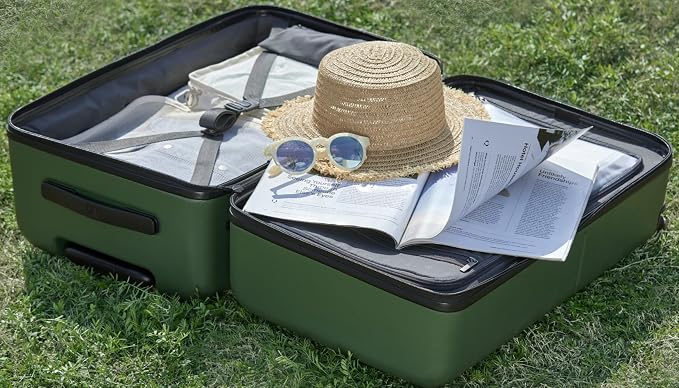 Trunk Luggage 24 Inch, Medium Checked Luggage - Image 7