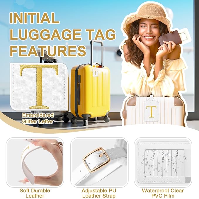 Personalized Initial Luggage Tags - Image 3