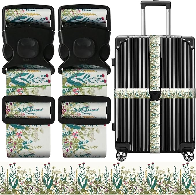 Luggage Straps for Suitcases, Travel Adjustable Belt by ZHOMA