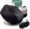 Premium Quality Memory Foam Travel Neck Pillow Bundle by Luvcor