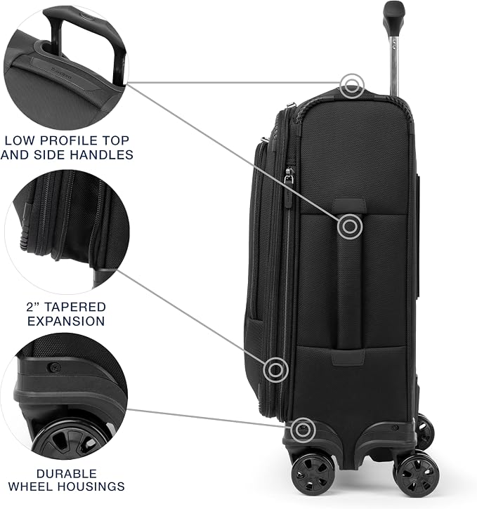 Travelpro Crew Classic Lightweight Softside Expandable Carry on Luggage - Image 6