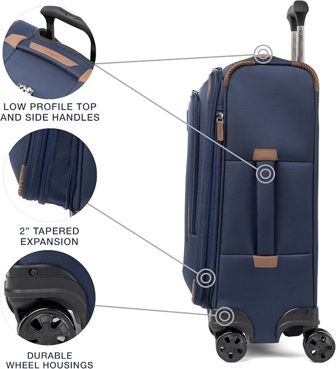 Travelpro Crew Classic Lightweight Softside Expandable Carry on Luggage - Image 4