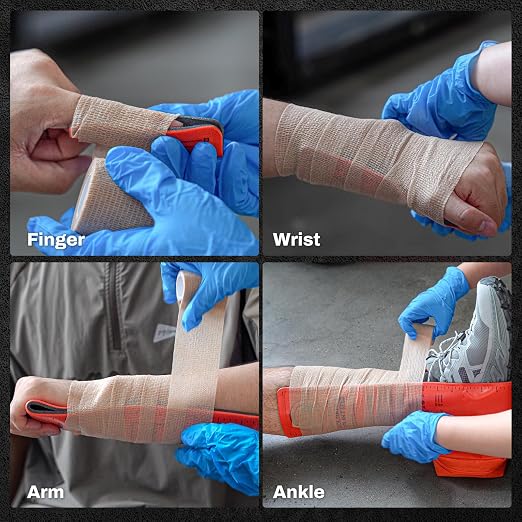 RHINO RESCUE First Aid Splint 36" X 4.3" Orange-Gray, Keep Bones in Position - Image 3