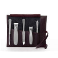GERMANIKURE 5pc Manicure Set in Dark Purple Leather Case by GERMANIKURE