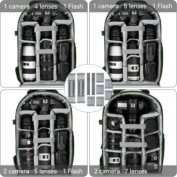 TORIBIO Camera Backpack, Hardshell DSLR Photography Camera Bag, Waterproof Hard - Image 2