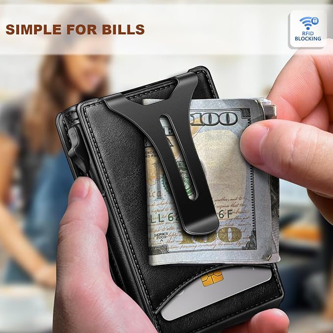 BULLIANT Men Wallet, Money Clip Wallet Slim - Image 6
