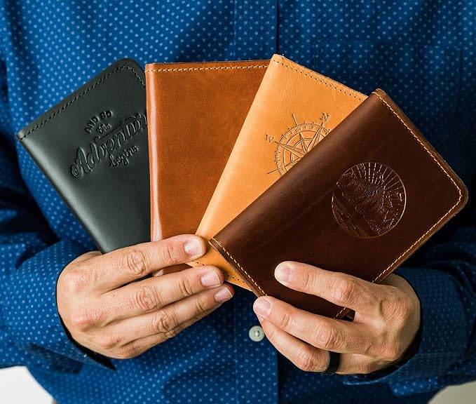 Leather Passport Cover, Field Notes Cover Wallet, Travel Passport Cover - Image 9