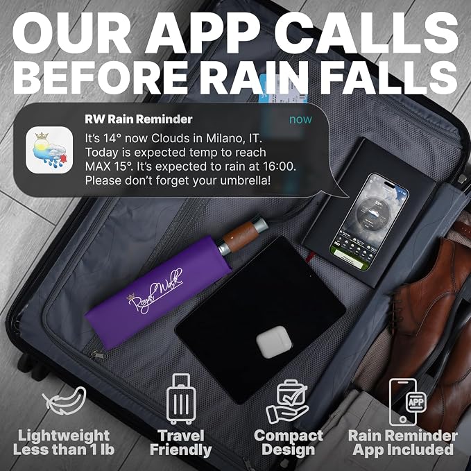Royal Walk Windproof Folding Travel Umbrella Compact and Strong Luxurious Real - Image 6