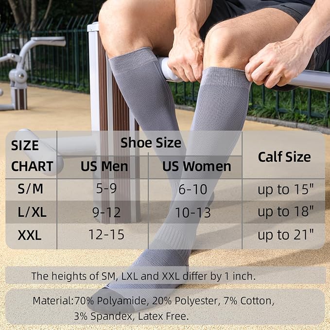 3 Pairs Compression Socks 15-20 mmHg - Image 6