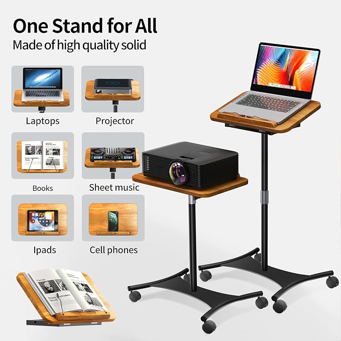 NAMON Laptop Floor Stand with Wheels - 2 in 1 Dual-use Floor & Desk Stand - Image 6