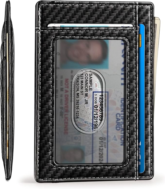 BULLIANT Slim Wallet, Skinny Minimal Thin Front Pocket Wallet Card Holder - Image 2