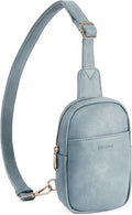 Telena Small Sling Bag for Women Leather Crossbody Fanny Packs Chest Bag for by Telena