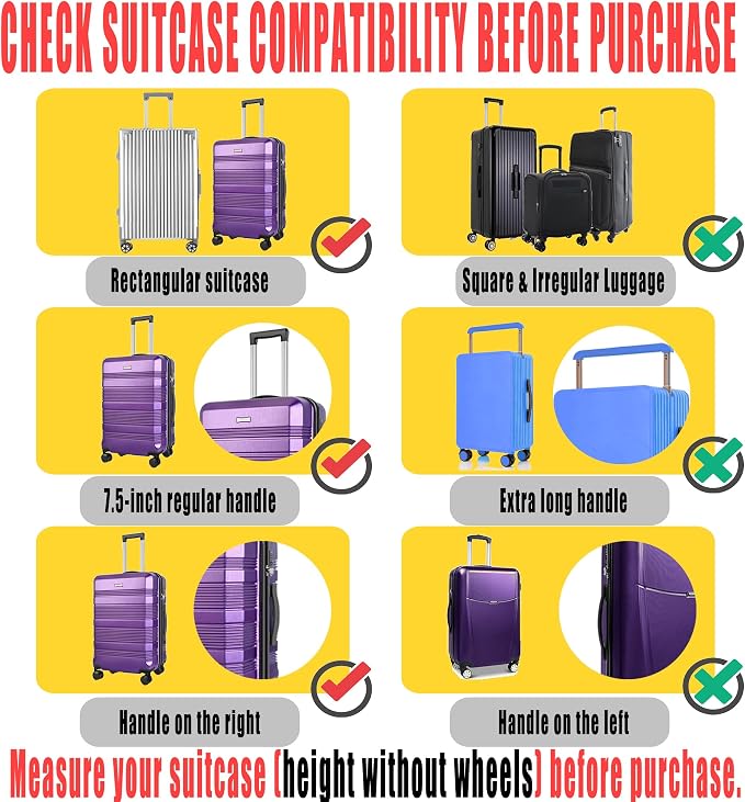 Suitcase Covers for Luggage – TSA Approved Clear PVC Luggage Protector Cover - Image 4