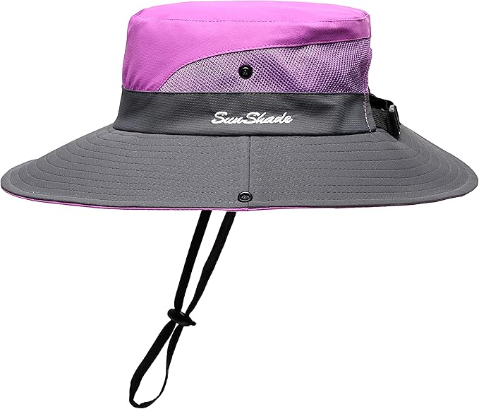 Womens Summer Sun Hat Beach Hat Wide Brim Outdoor UV Protection Hat Foldable by AEFSHAN