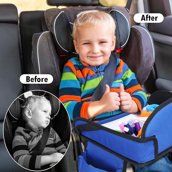 Kids Travel Tray for Car Seat, Toddler Road Trip Essentials - Image 2