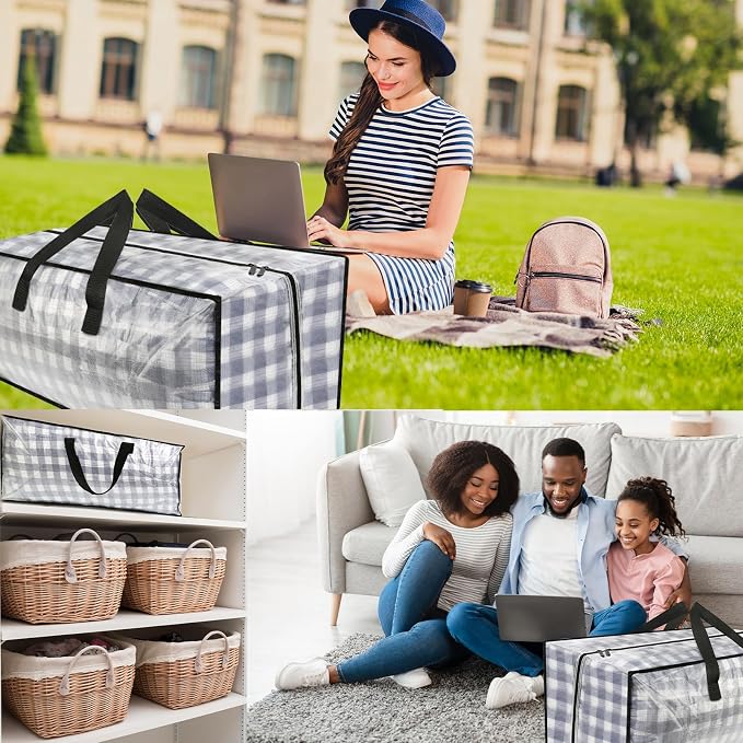 Clear Storage Bags with Zipper, 2 Pack Large Moving Bags Heavy Duty Extra Large - Image 8