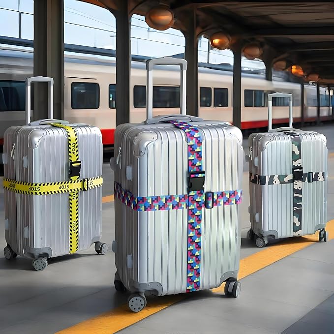 Puzzle Luggage Straps for Suitcases, Adjustable Luggage Travel Belt to Keep - Image 6