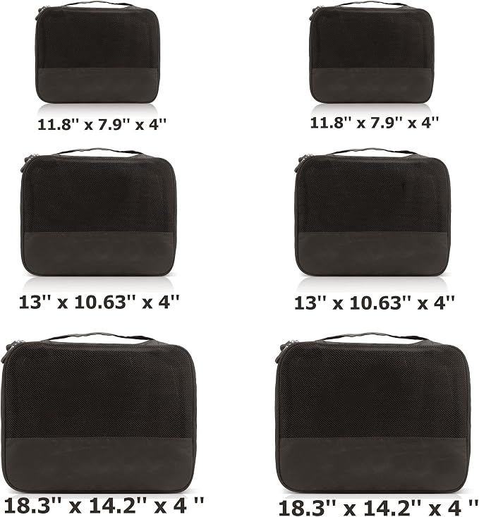 DoubleTrip Packing Cubes for Suitcases Carry on Luggage Organizer 6 Set Travel - Image 2