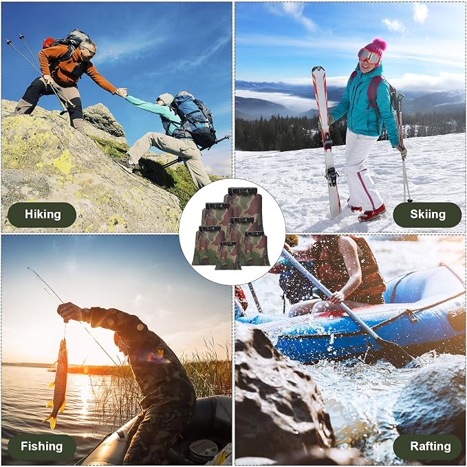 Shappy Waterproof Dry Bag Set 6 Sizes Lightweight Sacks and Long Adjustable - Image 7