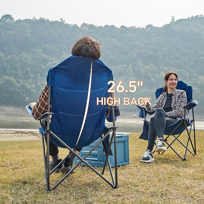 EVER ADVANCED High Back Folding Camping Chair Oversized and Fully Padded - Image 4