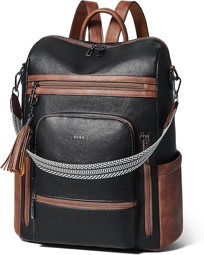 Shrrie Vegan Leather Laptop Backpack by Shrrie
