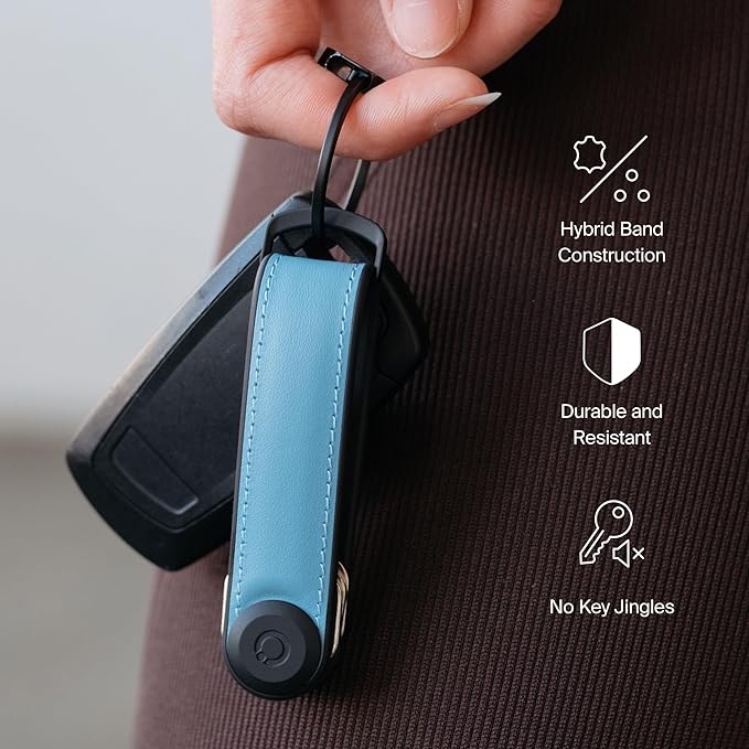 Orbitkey Key Organizer Hybrid Leather | Premium Nappa leather & TPU, Stainless - Image 3