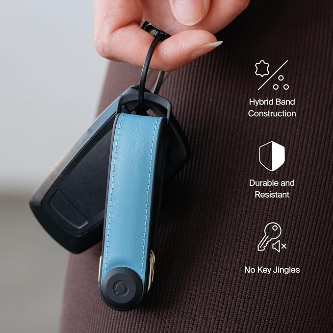 Orbitkey Key Organizer Hybrid Leather | Premium Nappa leather & TPU, Stainless - Image 3
