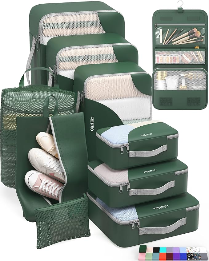 ALL INCLUDED 10 Set Durable Packing Cubes by OlarHike