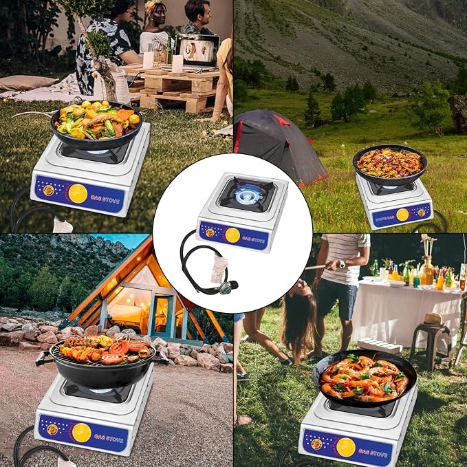 Vivicreate Propane Gas Stove 10000 BTU Single Burner Stainless Steel Cooktop - Image 5