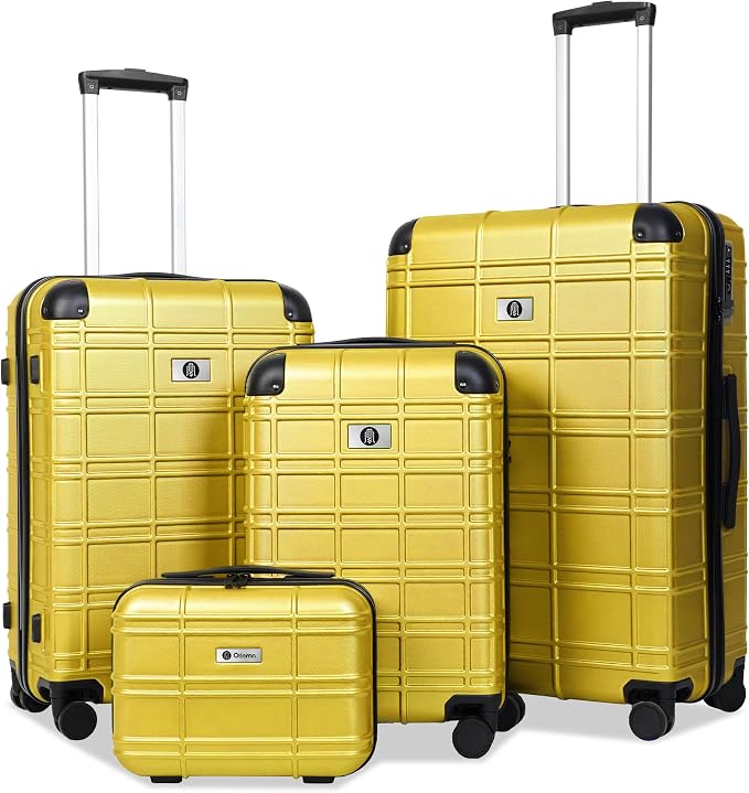 Luggage Sets 4 Piece, ABS PC Lightweight Suitcases by Ottsmn