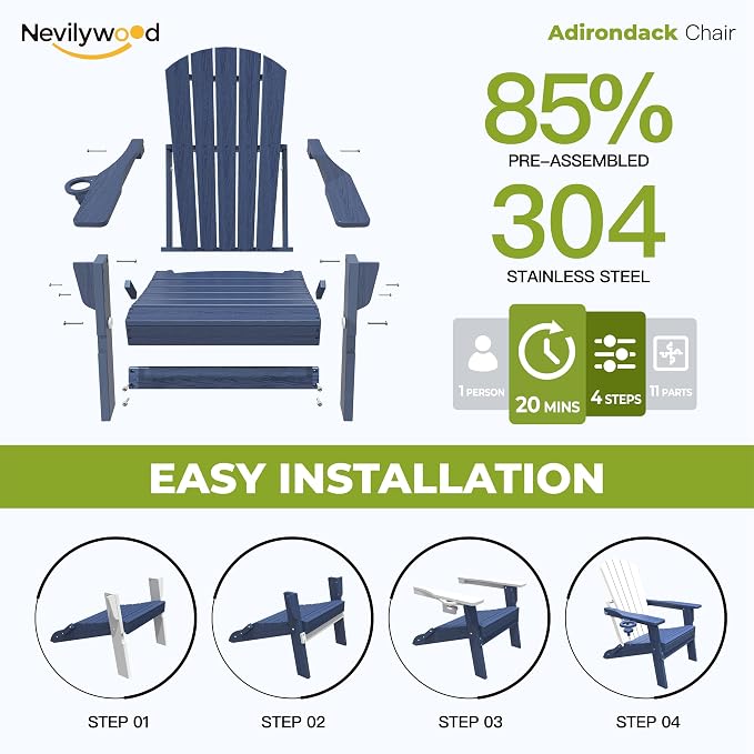 Folding Adirondack Chair - Image 7