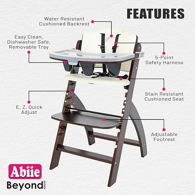 Abiie Beyond Junior Wooden High Chair - Image 2