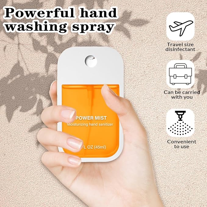Power Mist Hydrating Hand Sanitizer Spray, Portable Travel-Size Hand Sanitizer - Image 2