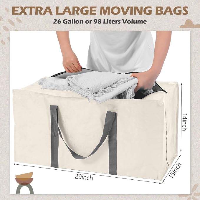 8 Pack Extra Large Moving Bags Heavy Duty Packing Bags - Image 2