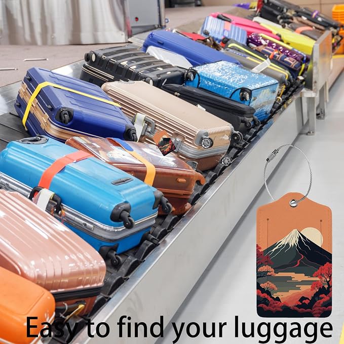 Mount Fuji 2-Pcs Premium Leather Tags - Image 5