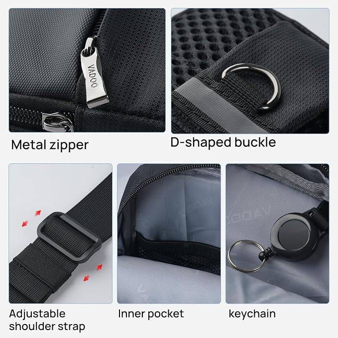 VADOO Mini Sling Bag, Small Crossbody Bag - Image 7