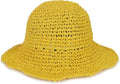Womens Wide Brim Straw Sun Hat Foldable Floppy Crochet Beach Hat by Voilipex