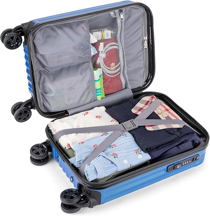 Personal Item Suitcase 18x14x8 Inches Hardside Built In TSA Lock & USB Port - Image 5