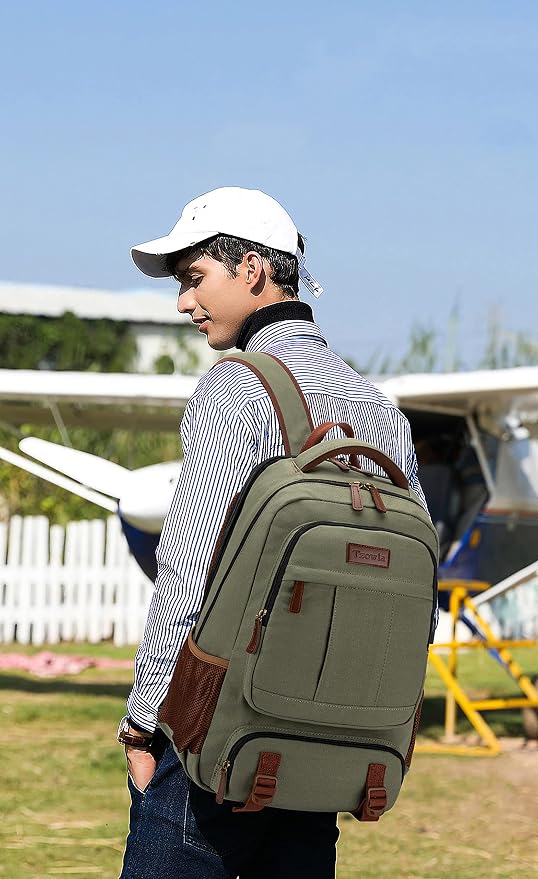 Tzowla Canvas Laptop Backpack, Bag - Image 6